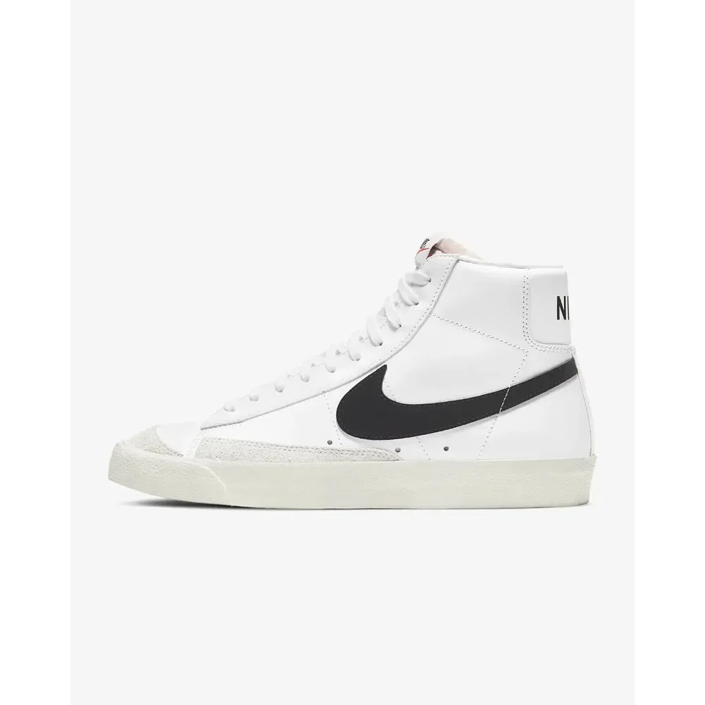 Nike Blazer Mid '77 Vintage BQ6806-100 Mens White Black Leather Skate Shoes C983 - Picture 3 of 10